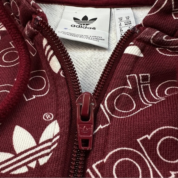 Adidas Monogram Zip Up Terrycloth Hoodie - Picture 4 of 9